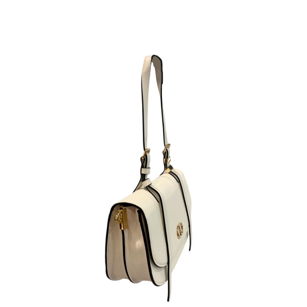 Twinset White PU Women Shoulder Women's Bag