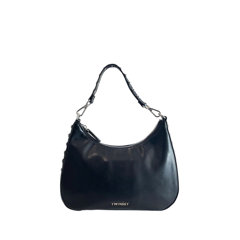 Twinset Black Polyurethane Women Shoulder Women's Bag