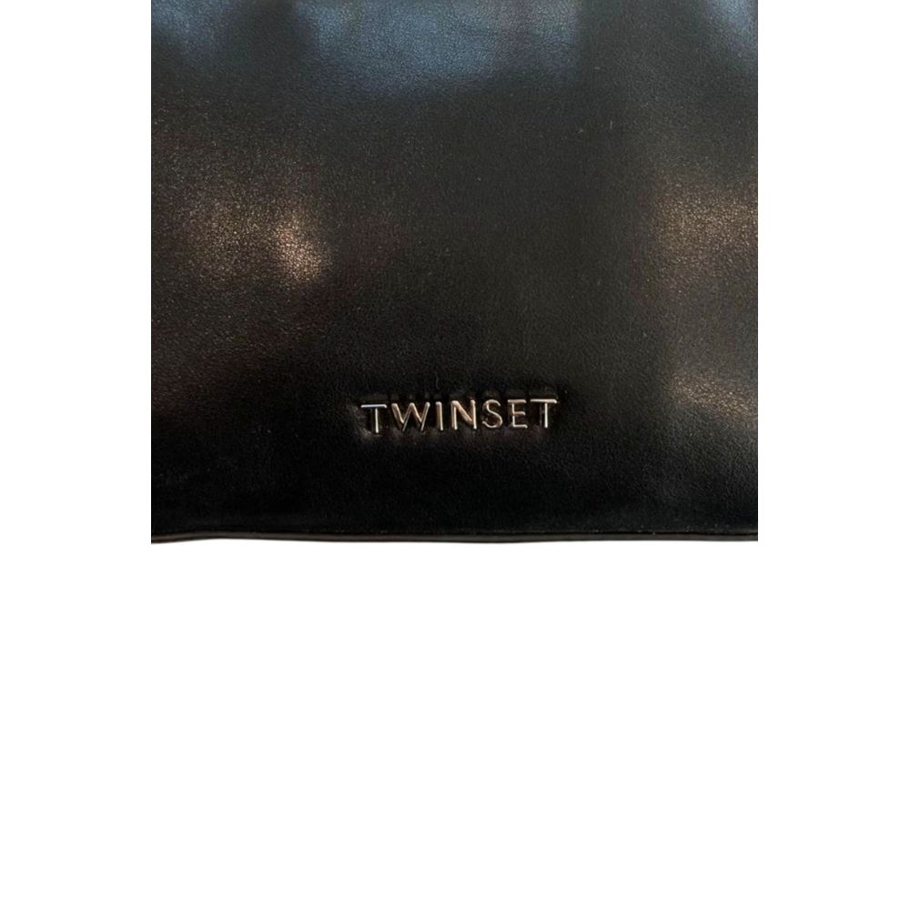 Twinset Black Polyurethane Women Shoulder Women's Bag
