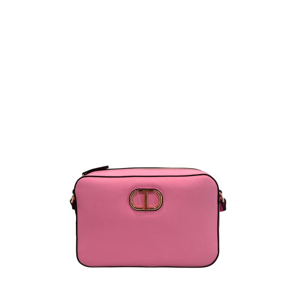 Twinset Pink PU Women Crossbody Women's Bag