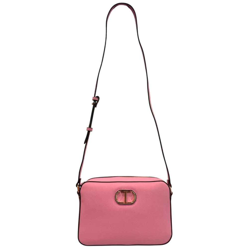Twinset Pink PU Women Crossbody Women's Bag