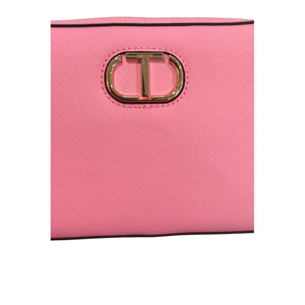 Twinset Pink PU Women Crossbody Women's Bag