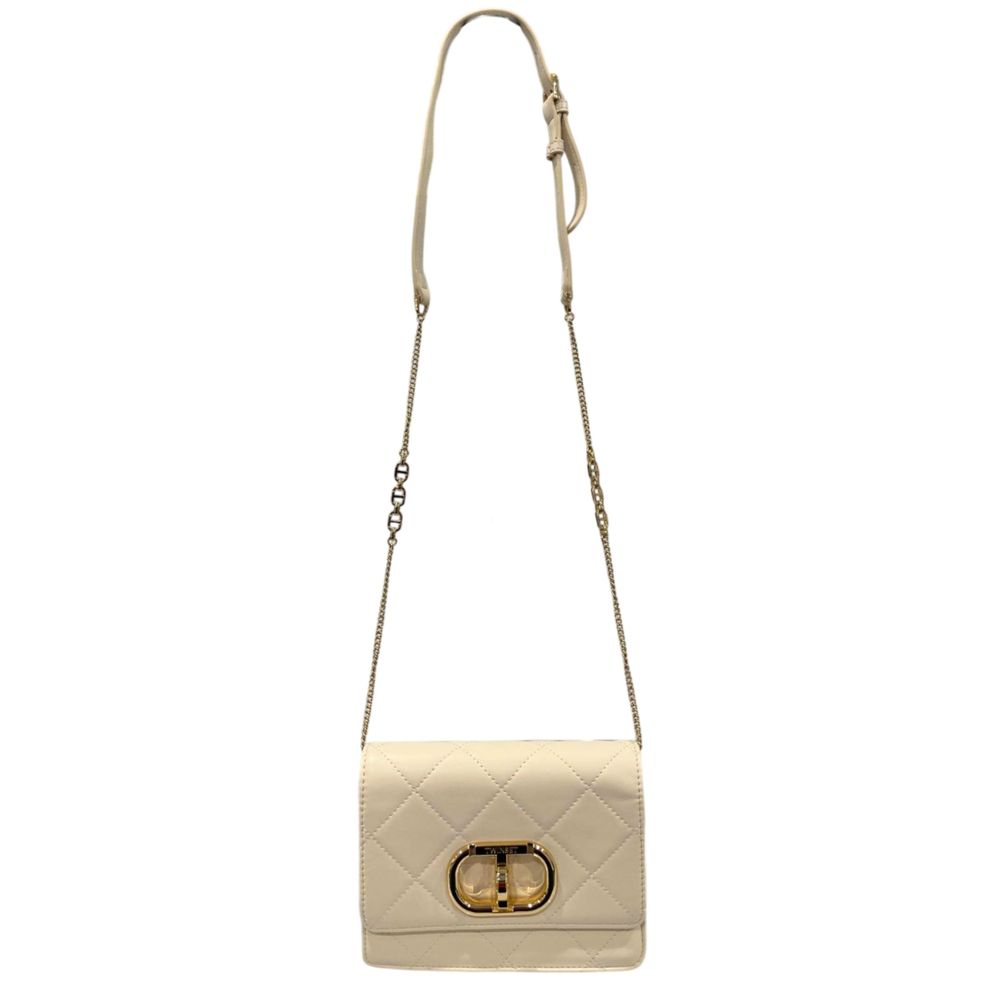 Twinset Beige PU Women Crossbody Women's Bag