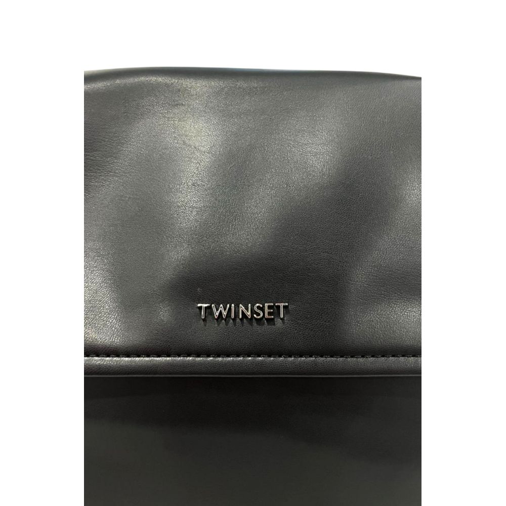 Twinset Black PU Women Women's Handbag