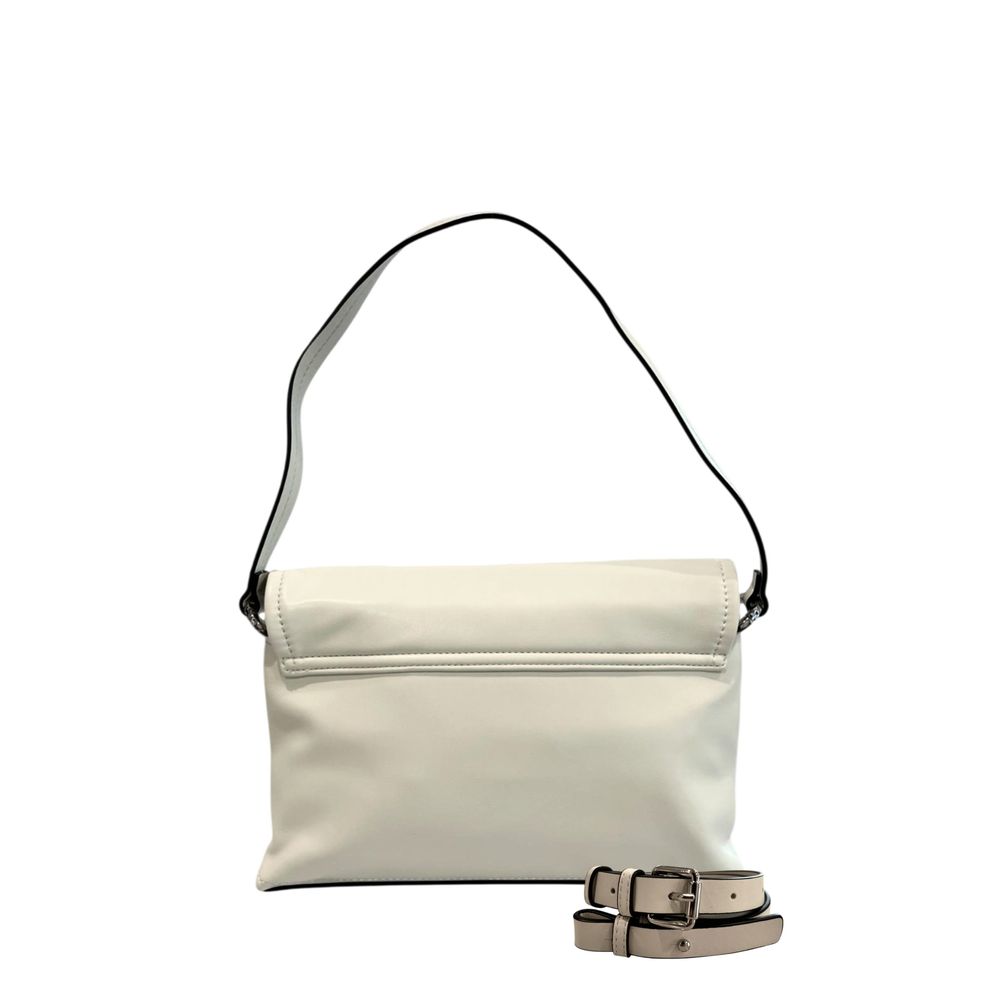 Twinset White PU Women Shoulder Women's Bag