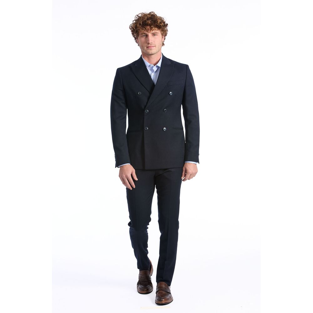 Baldinini Trend Blue Wool Two-Piece Men's Suit