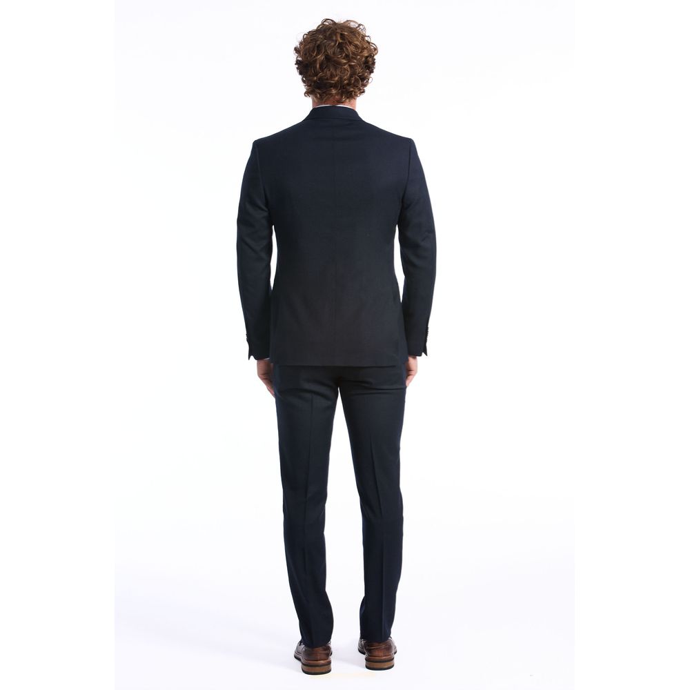Baldinini Trend Blue Wool Two-Piece Men's Suit