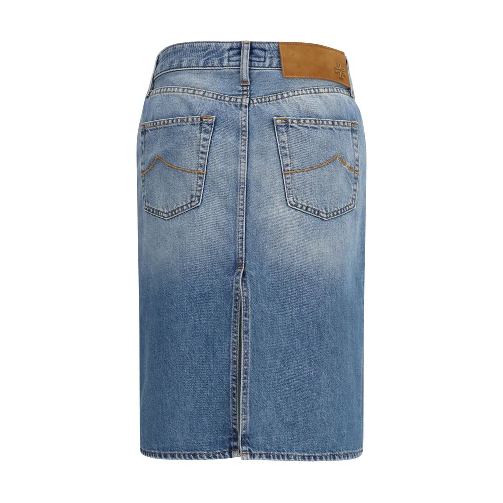 Jacob Cohen Blue Denim Women's Skirt