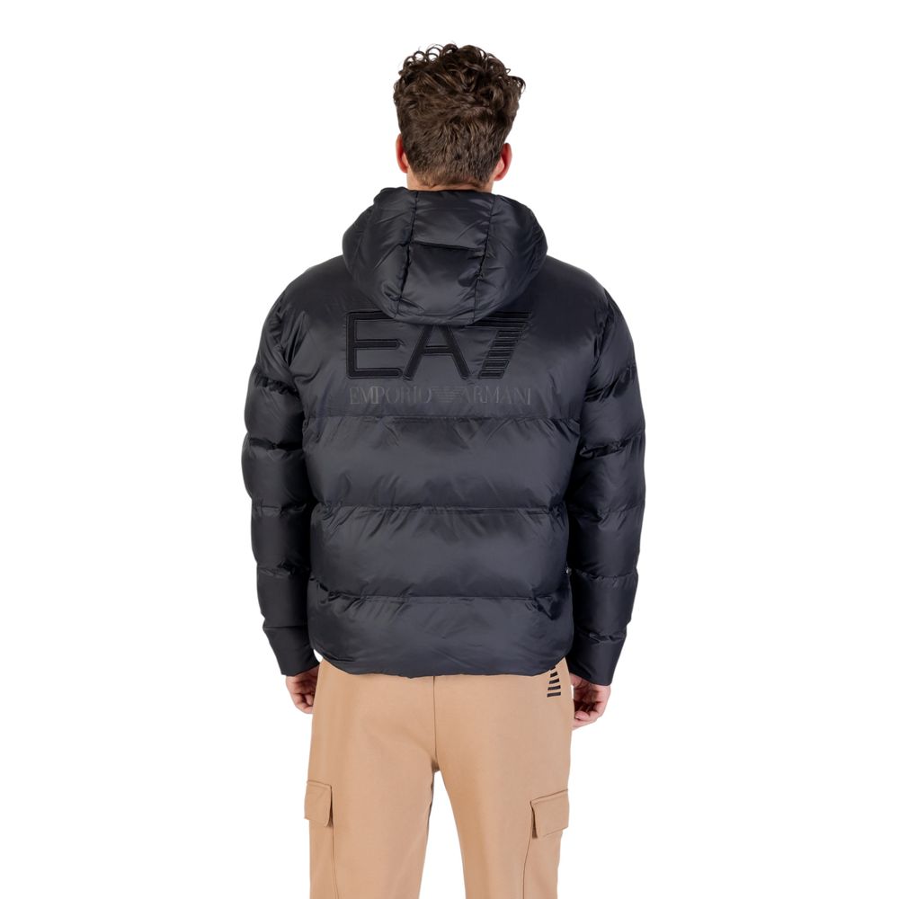 EA7 Emporio Armani Black Polyamide Men's Bomber