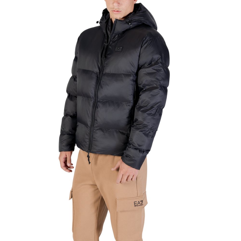 EA7 Emporio Armani Black Polyamide Men's Bomber