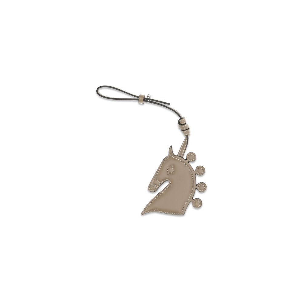 Max Mara Brown Calf Leather Bos Taurus Women's Keychain