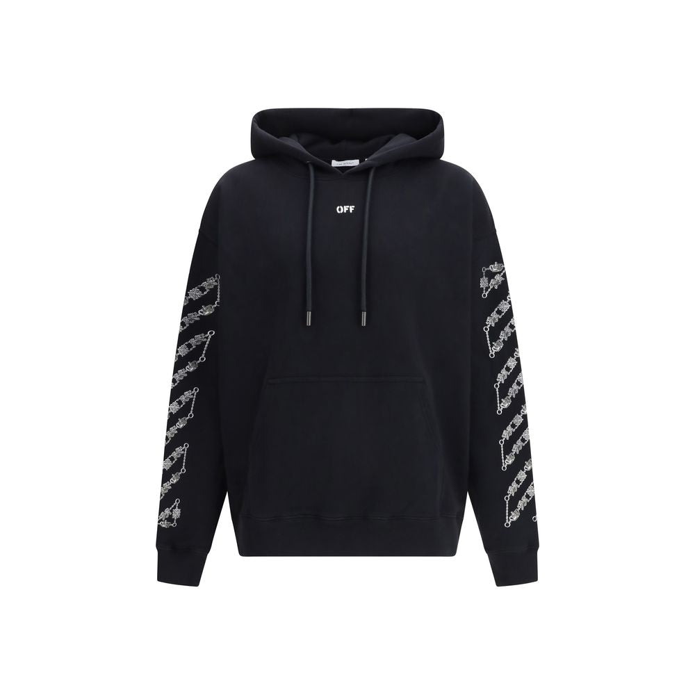 Off-White Black Cotton Men's Sweatshirt