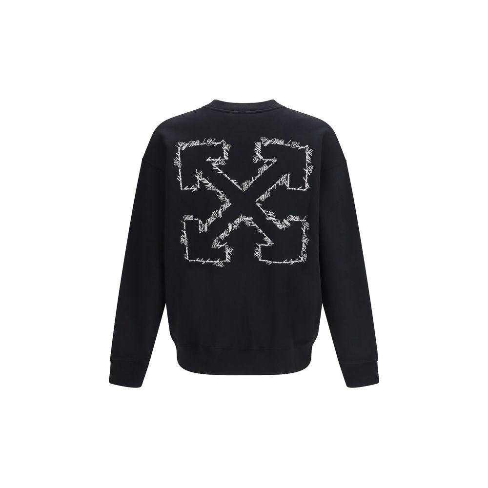 Off-White Black Cotton Men's Sweatshirt