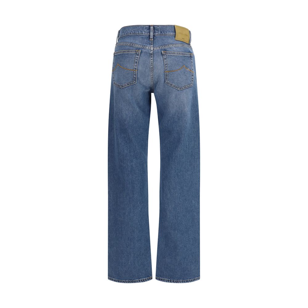 Jacob Cohen Blue Cotton Straight-Leg Women's Jeans