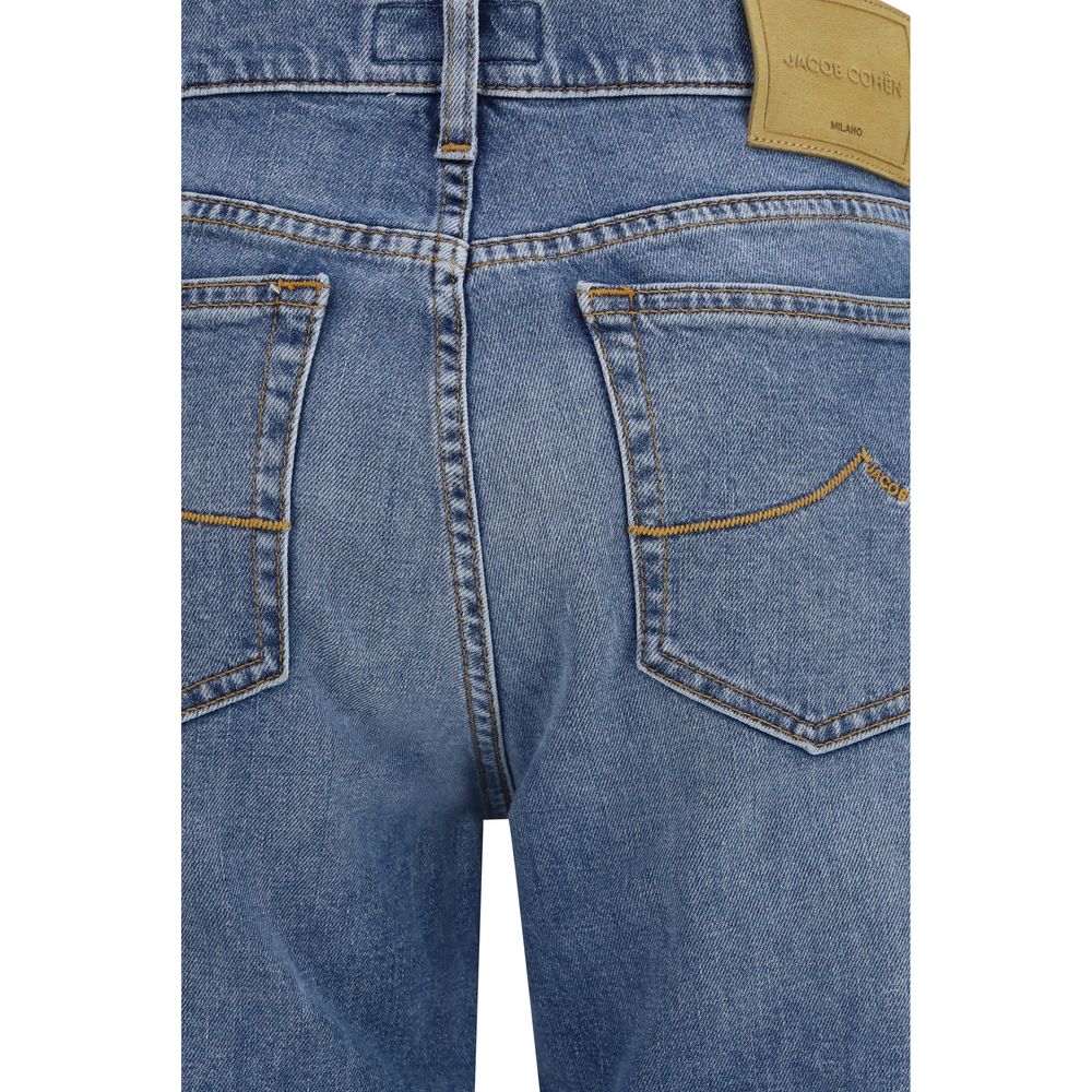 Jacob Cohen Blue Cotton Straight-Leg Women's Jeans