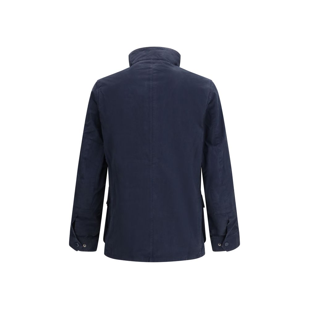 Barbour International Blue Cotton Full-Length Men's Jacket