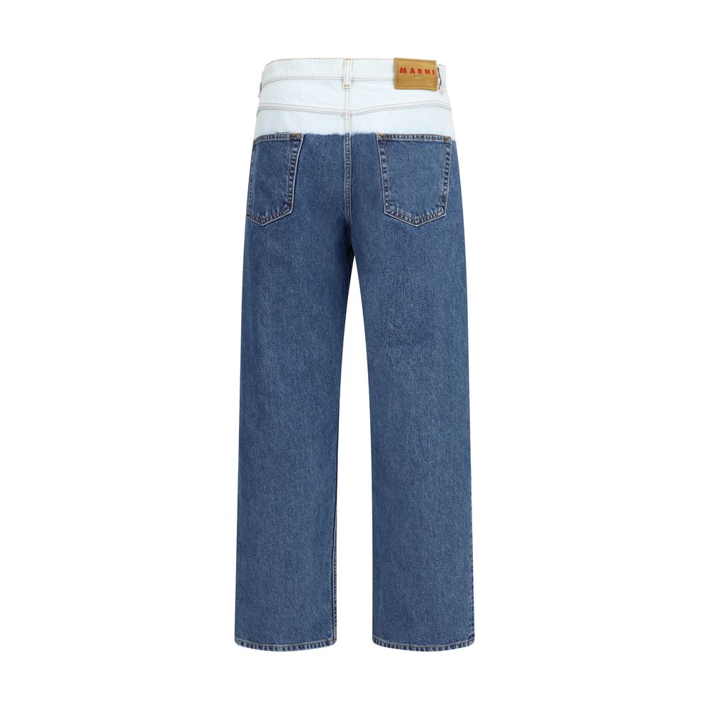 Marni Blue Cotton Straight-Leg Men's Jeans