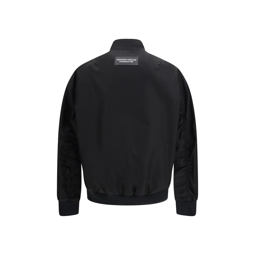 Dsquared² Black Polyamide Men's Bomber