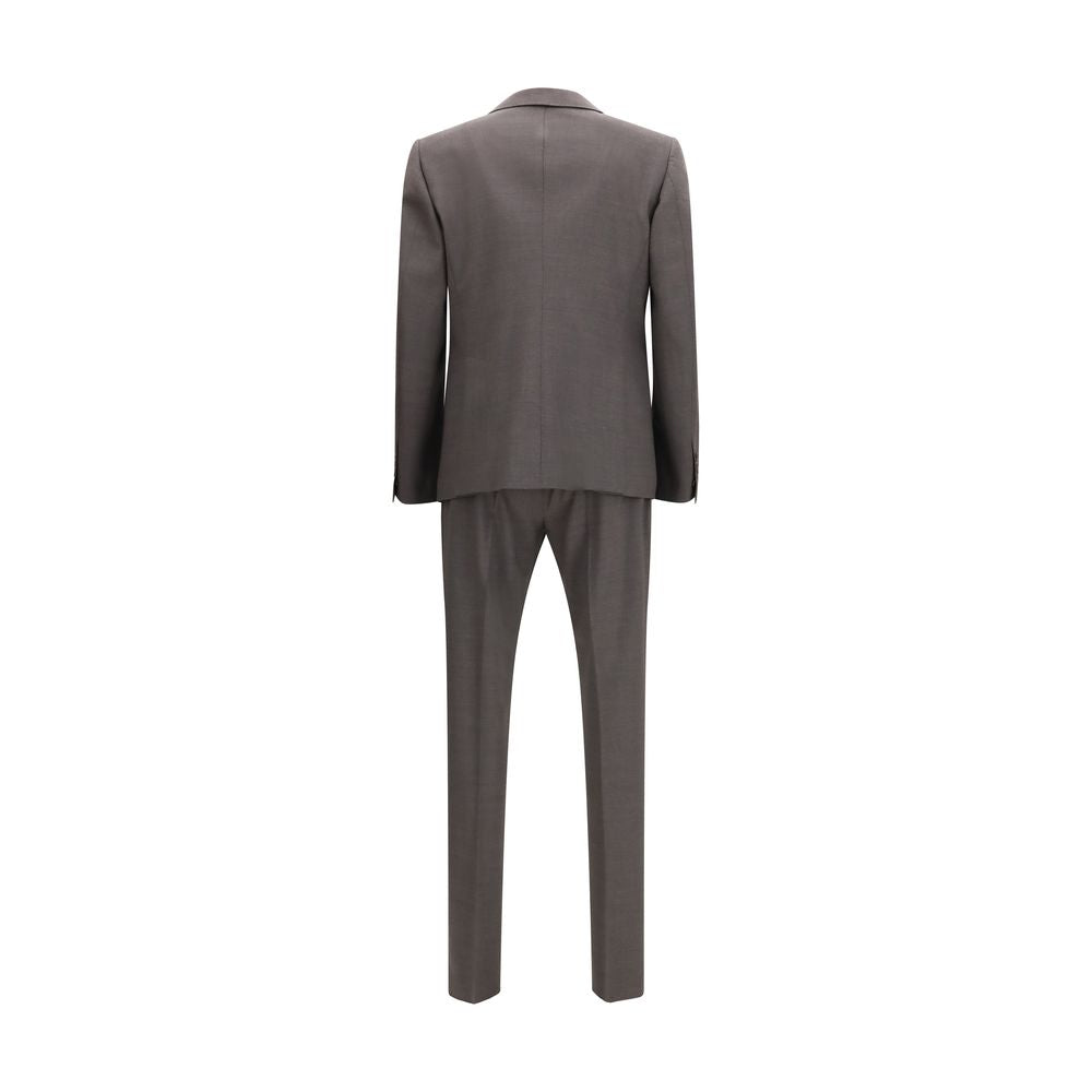 Dsquared² Gray Fleece Wool Two-Piece Men's Suit