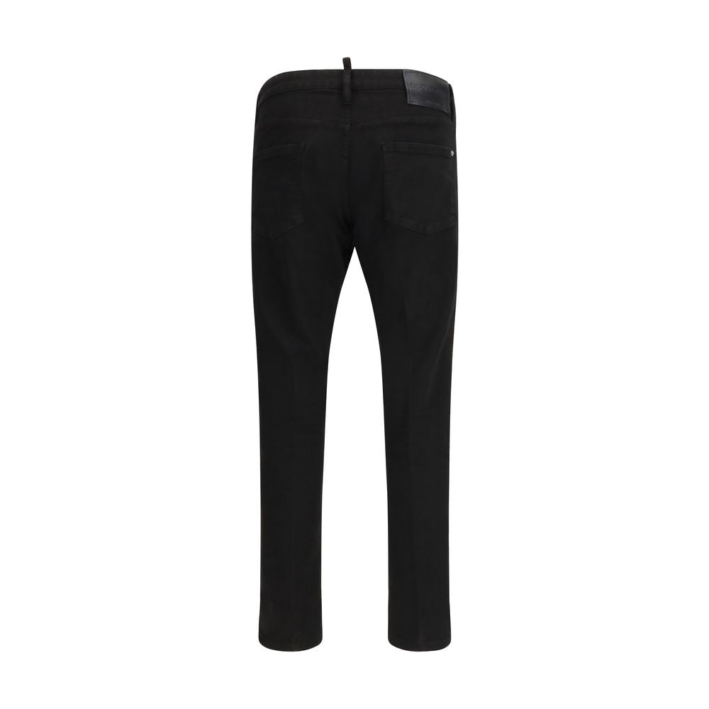 Dsquared² Black Cotton Slim Fit Men's Jeans