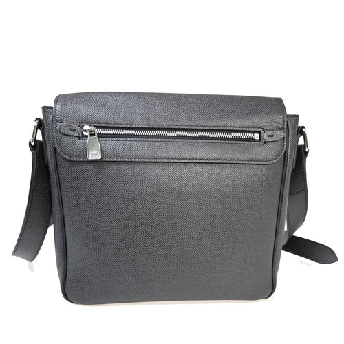 Louis Vuitton Roman Black Leather Shoulder Bag (Pre-Owned)