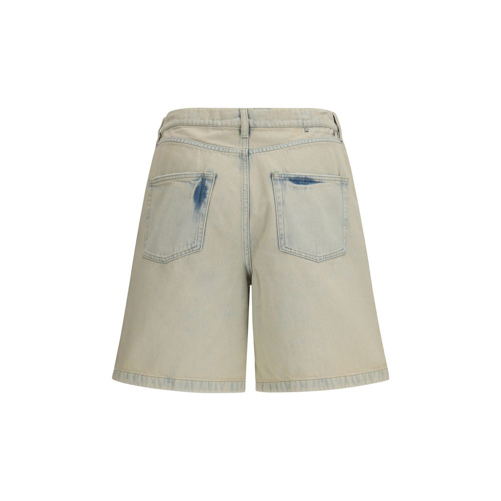 Golden Goose Blue Cotton Bermuda Men's Shorts
