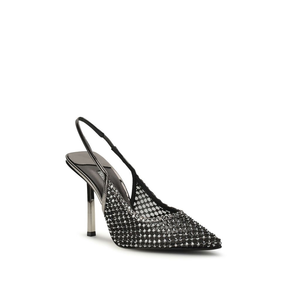 LE SILLA Black Nylon High Heel Women's Pumps