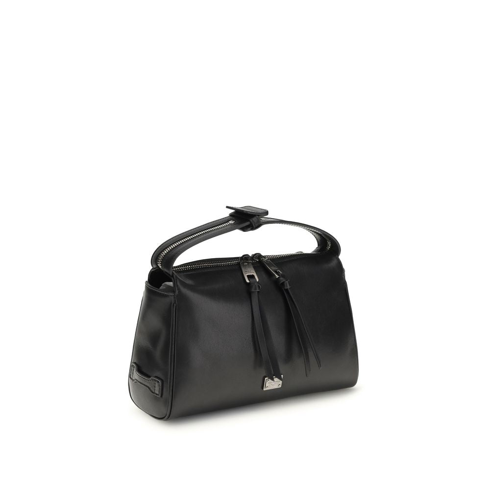 Dolce & Gabbana Black Calf Leather Bos Taurus Men's Handbag