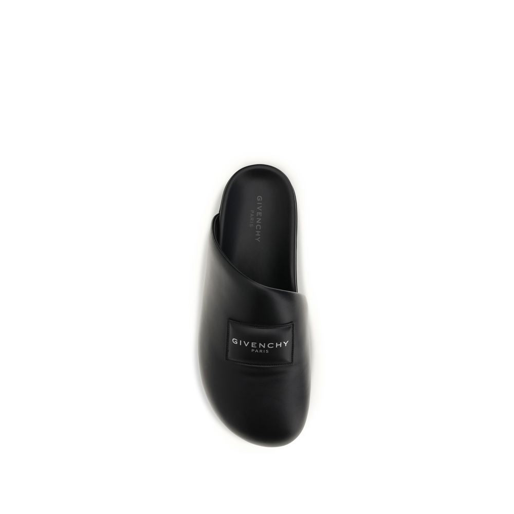 Givenchy Black Calf Leather Bos Taurus Men's Mules