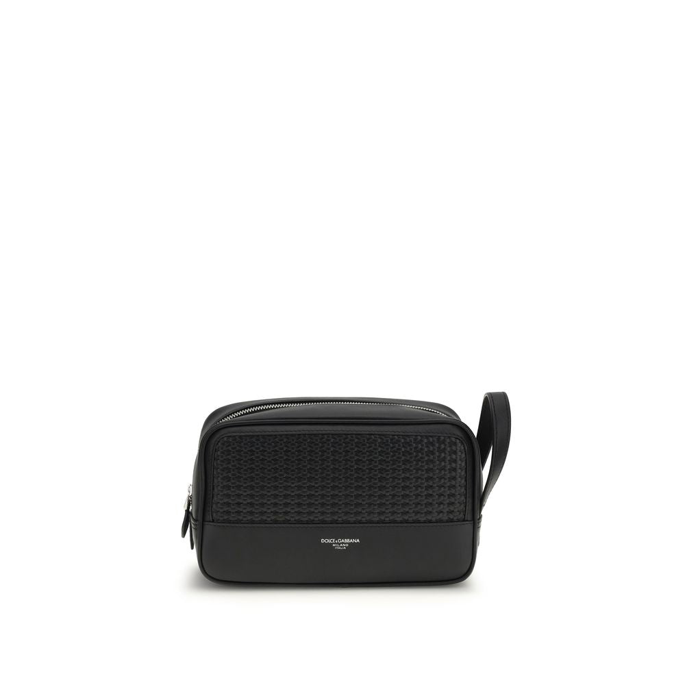 Dolce & Gabbana Black Calf Leather Bos Taurus Other Men's Accessories