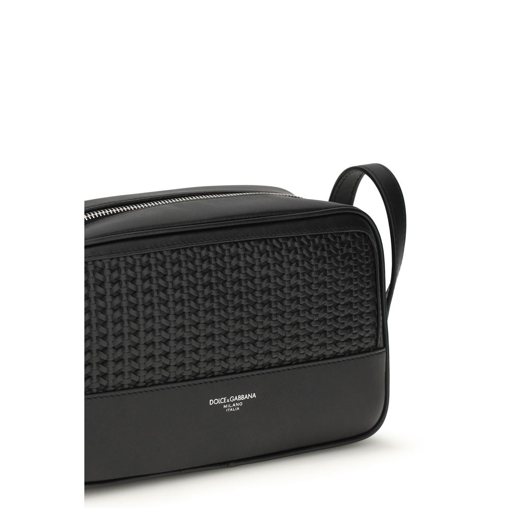 Dolce & Gabbana Black Calf Leather Bos Taurus Other Men's Accessories
