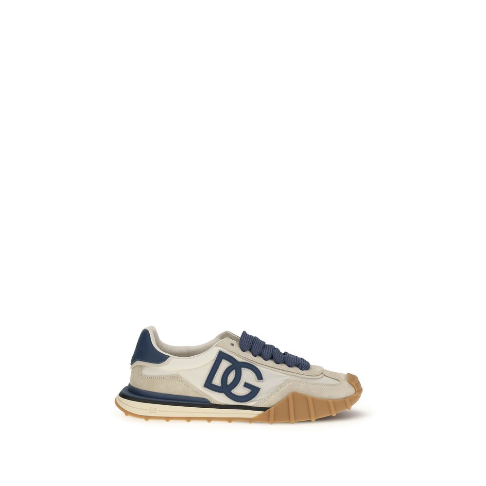 Dolce & Gabbana Multicolor Calf Leather Bos Taurus Athletic Men's Sneakers