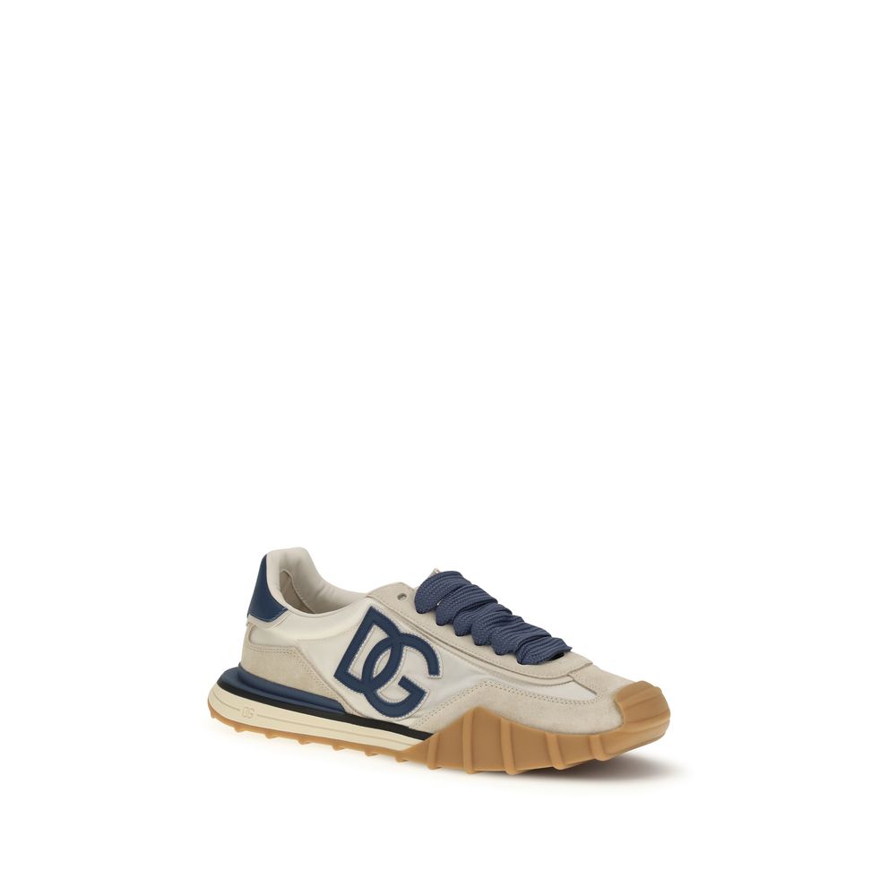 Dolce & Gabbana Multicolor Calf Leather Bos Taurus Athletic Men's Sneakers