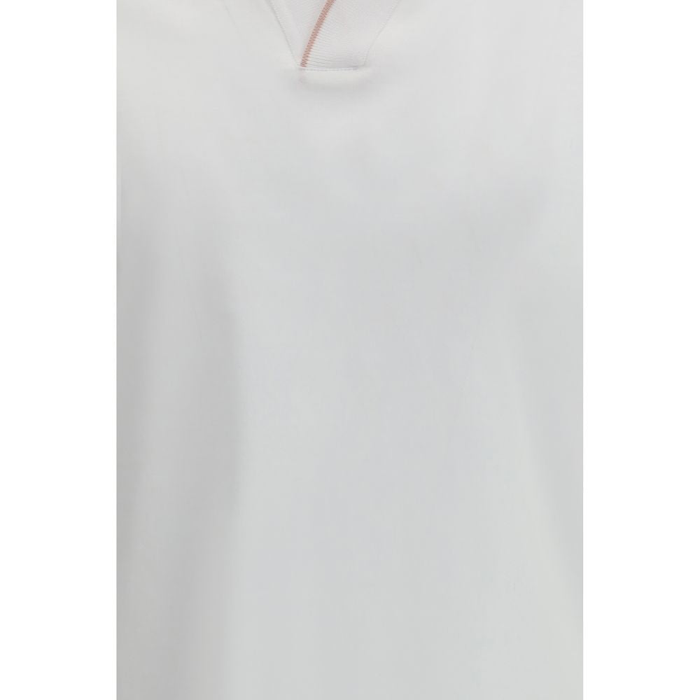 MooRER White Cotton Polo Men's Shirt