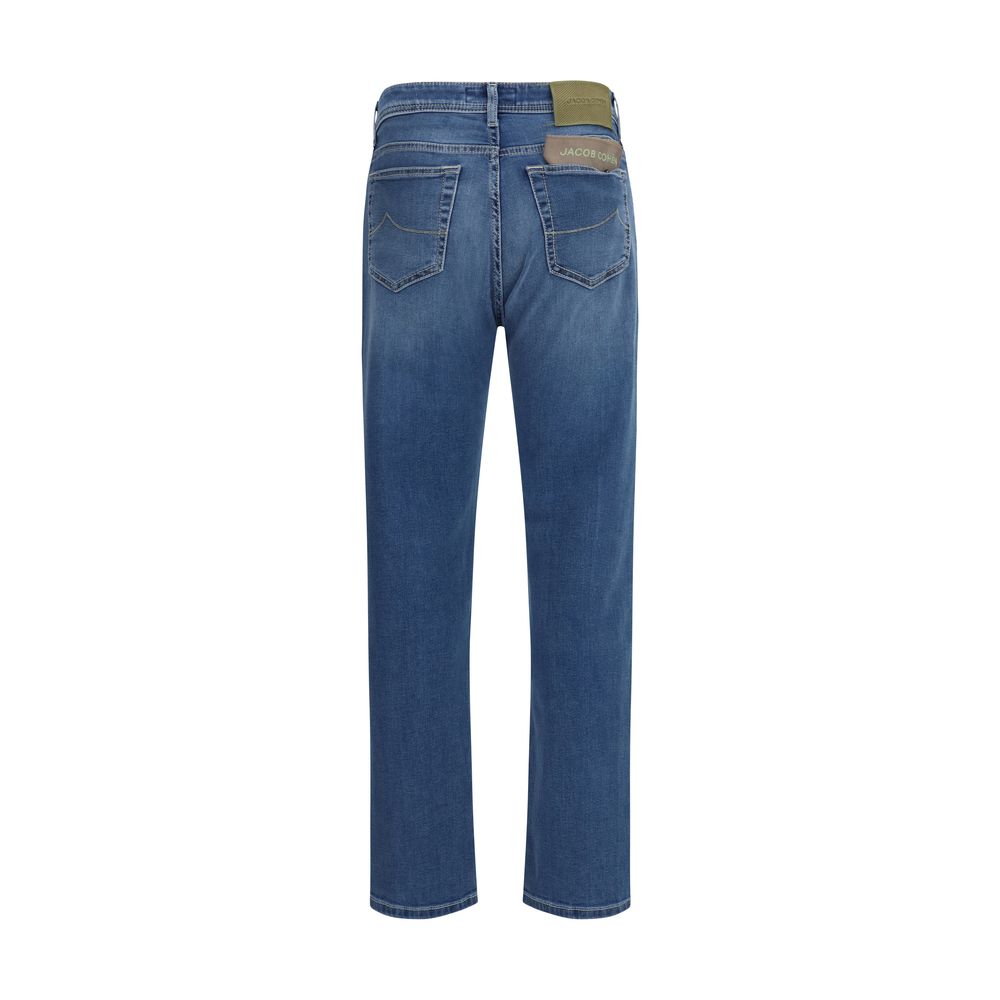 Jacob Cohen Blue Cotton Slim Fit Men's Jeans