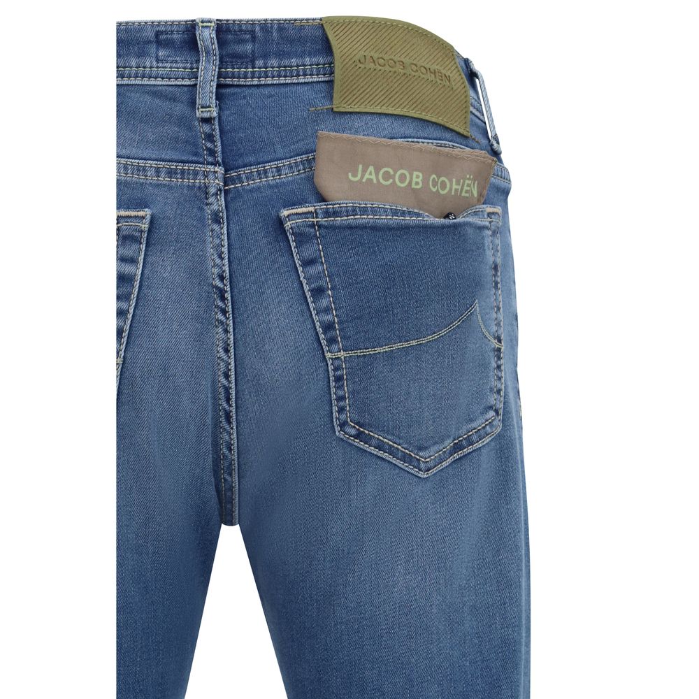 Jacob Cohen Blue Cotton Slim Fit Men's Jeans