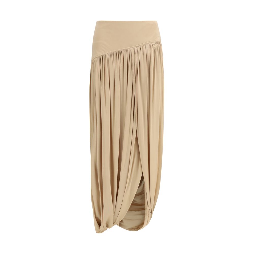 Ferragamo Beige Viscose Long Women's Skirt