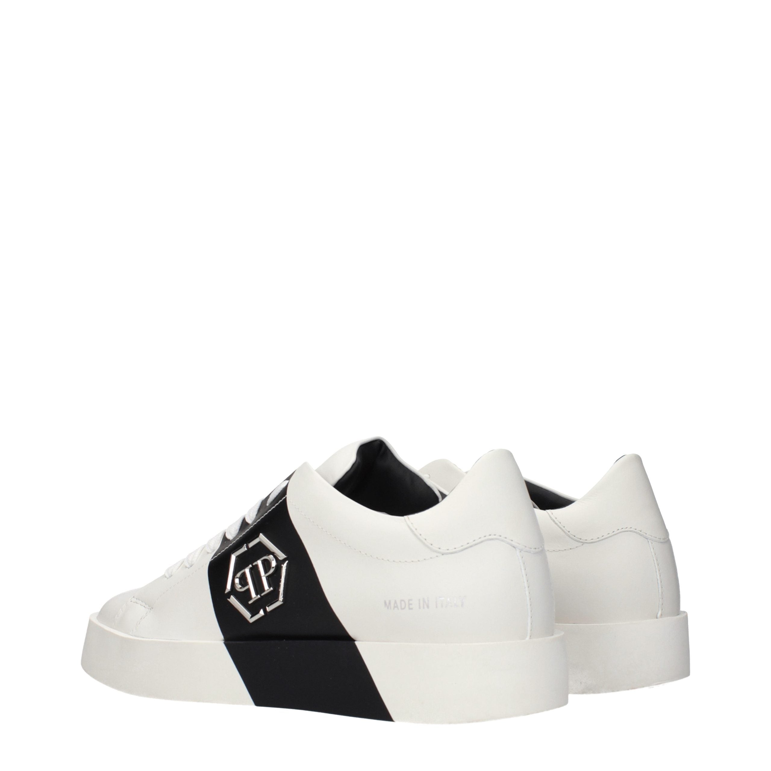 Philipp Plein White Leather Men's Sneakers