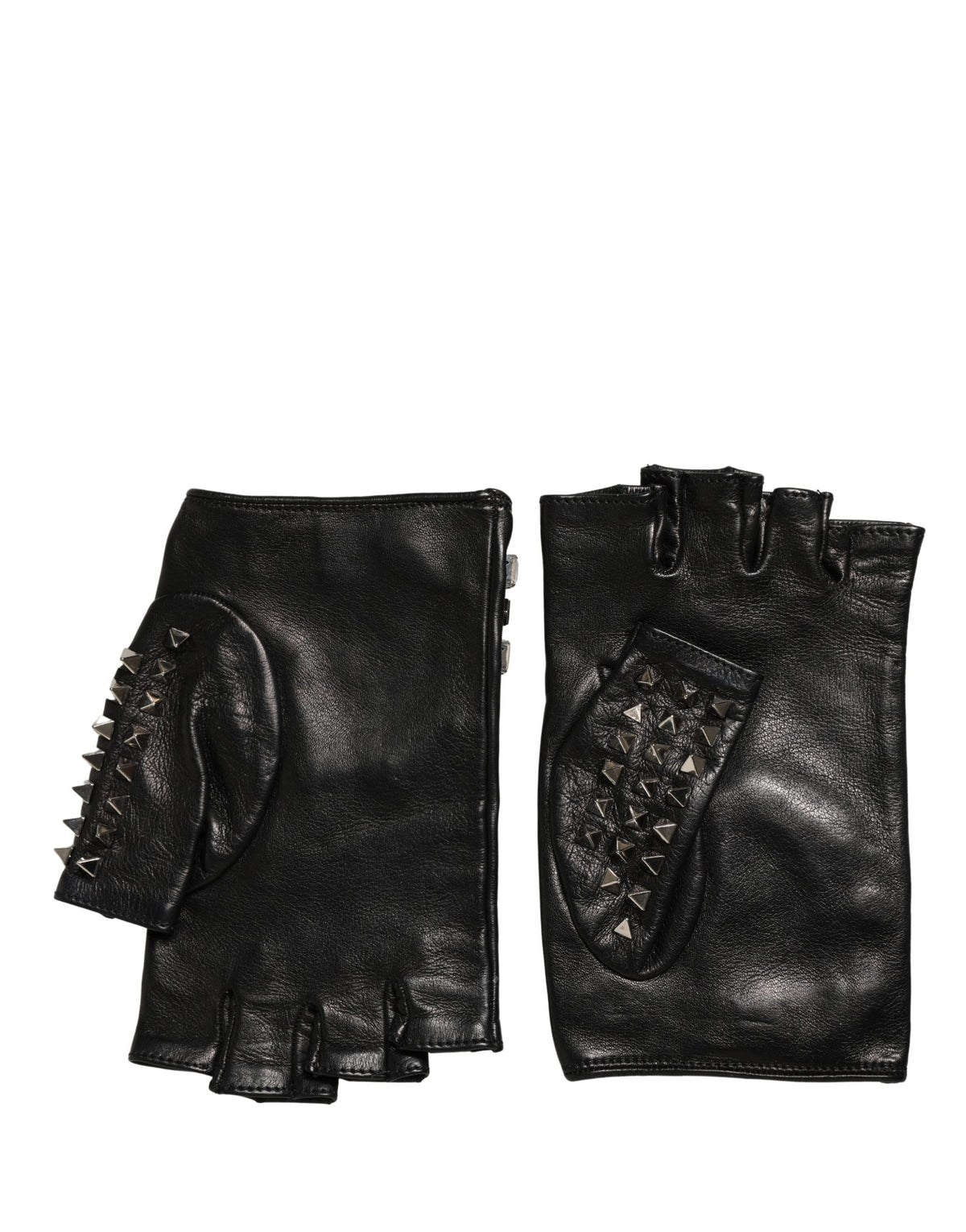 Dolce & Gabbana Black Embellished Wrist Length Mitten Women Women's Gloves
