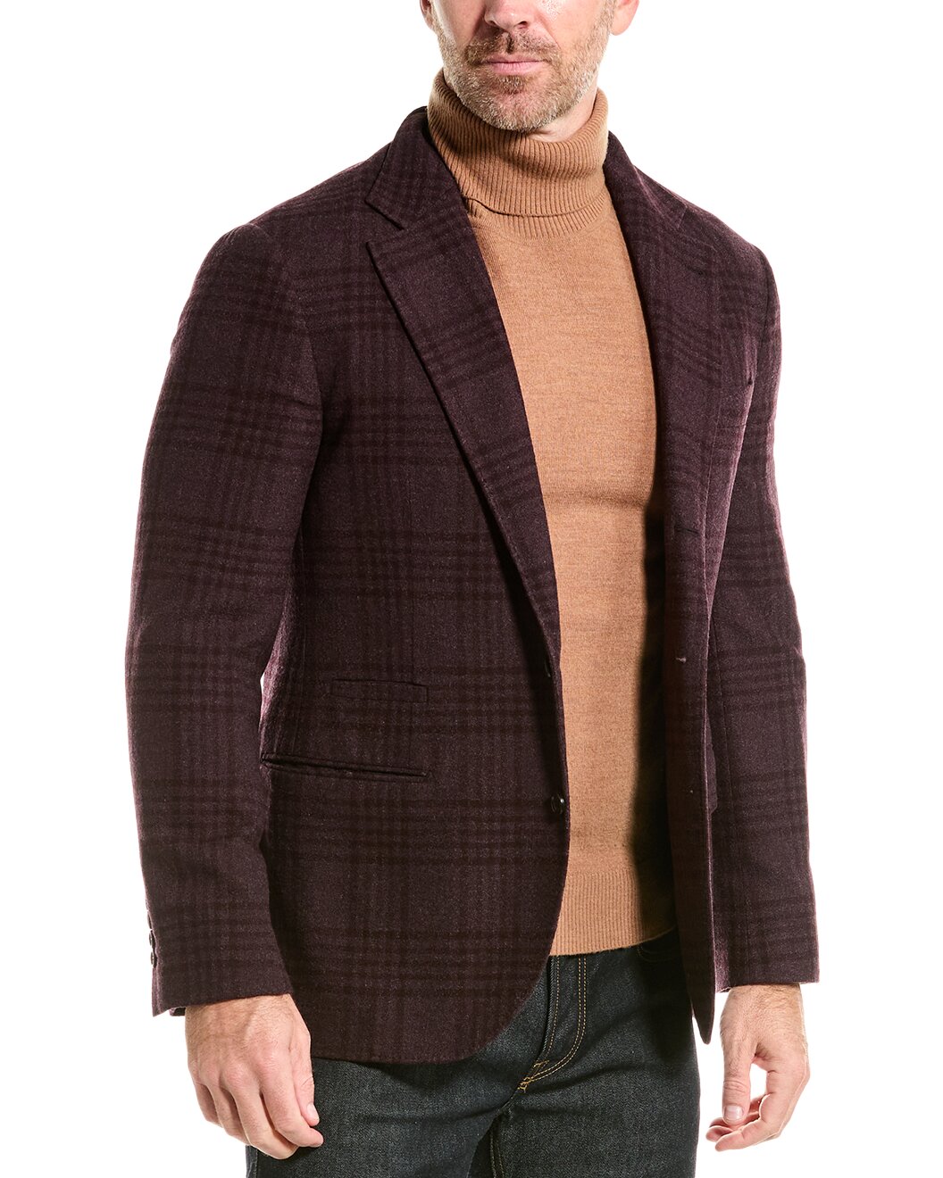 Brunello Cucinelli Purple Wool Men's Blazer