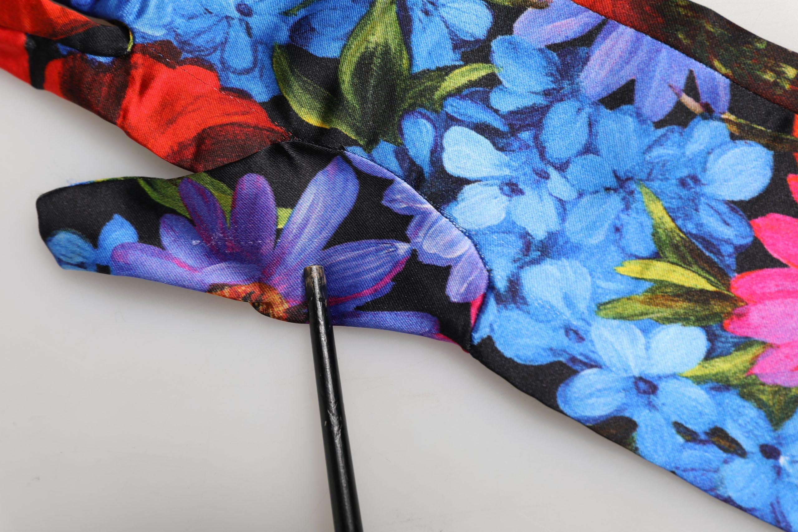 Dolce & Gabbana Multicolor Floral Print Elbow Length Women Women's Gloves (Pre-Owned)