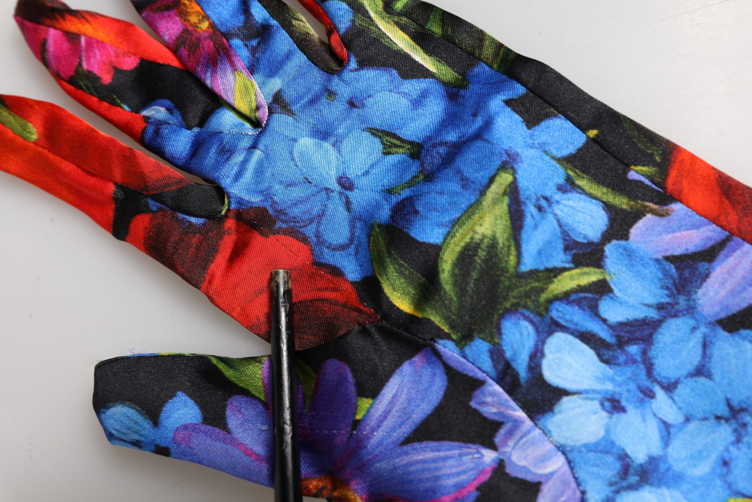 Dolce & Gabbana Multicolor Floral Print Elbow Length Women Women's Gloves (Pre-Owned)