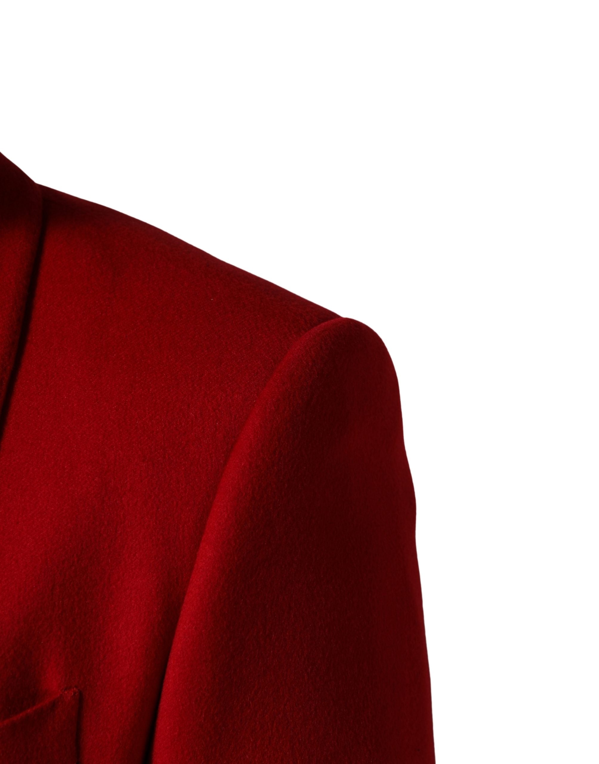 Dolce & Gabbana Red Cashmere Single Breasted Jacket Men's Blazer