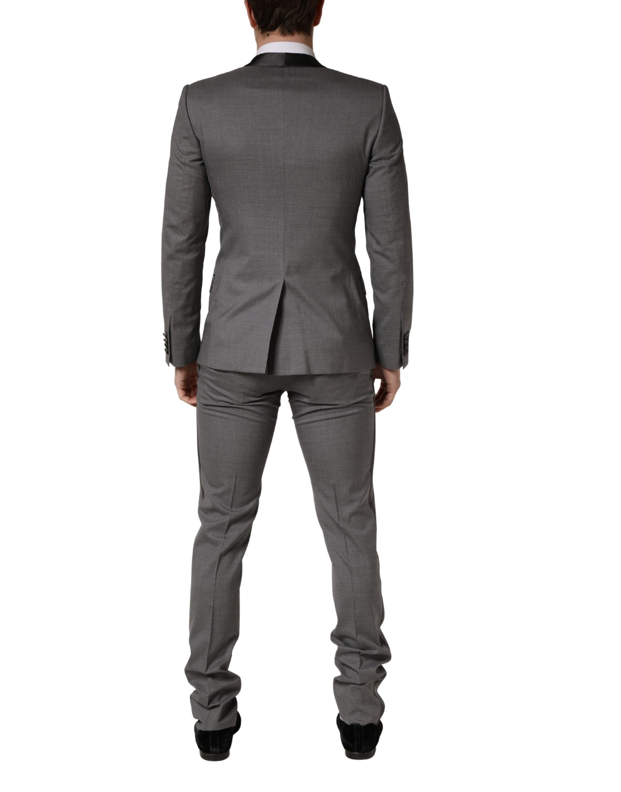 Dolce & Gabbana Gray Wool Single Breasted 1 Button 3PC Men's Suit