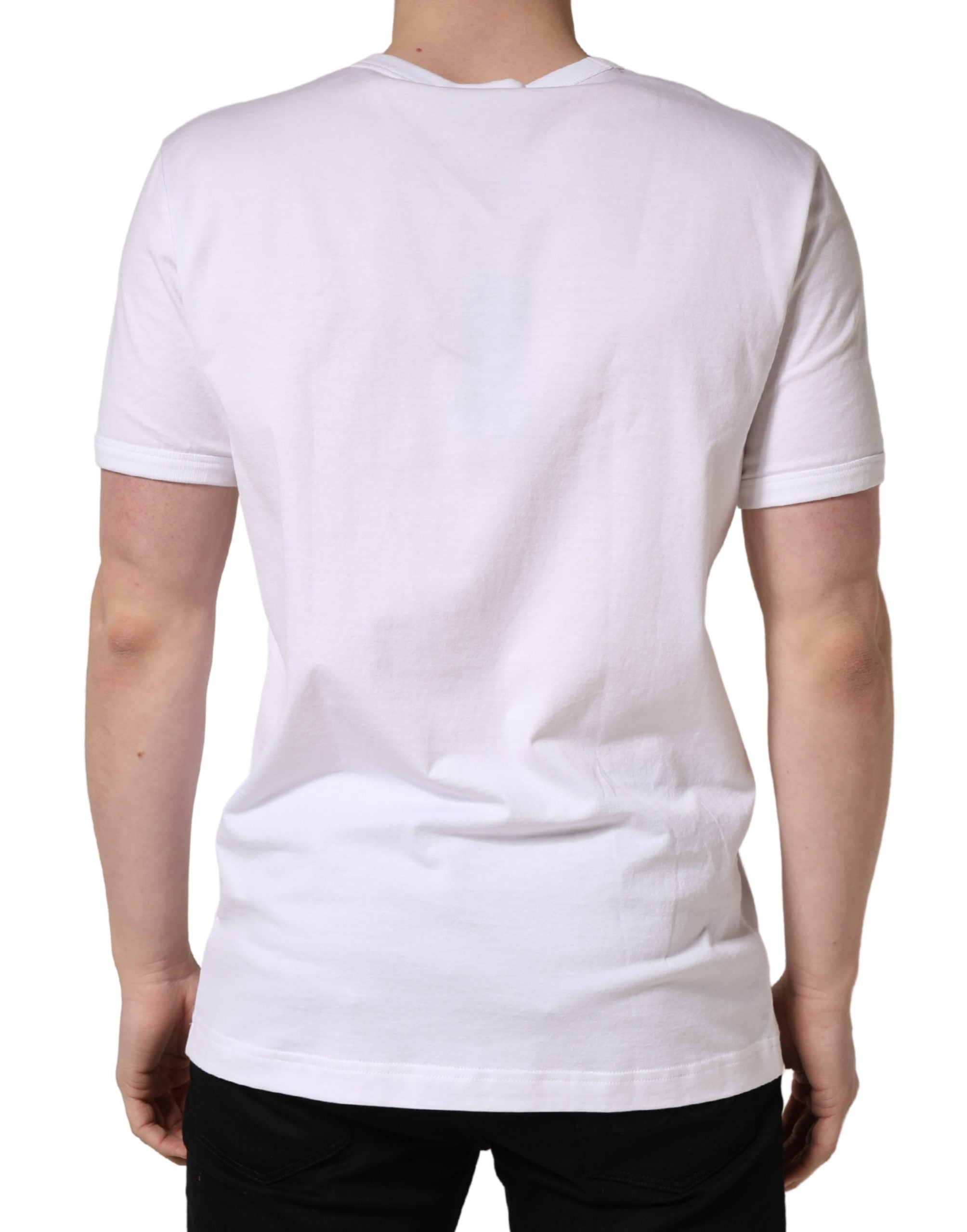 Dolce & Gabbana White DG Cherries Cotton Crew Neck Men's T-shirt
