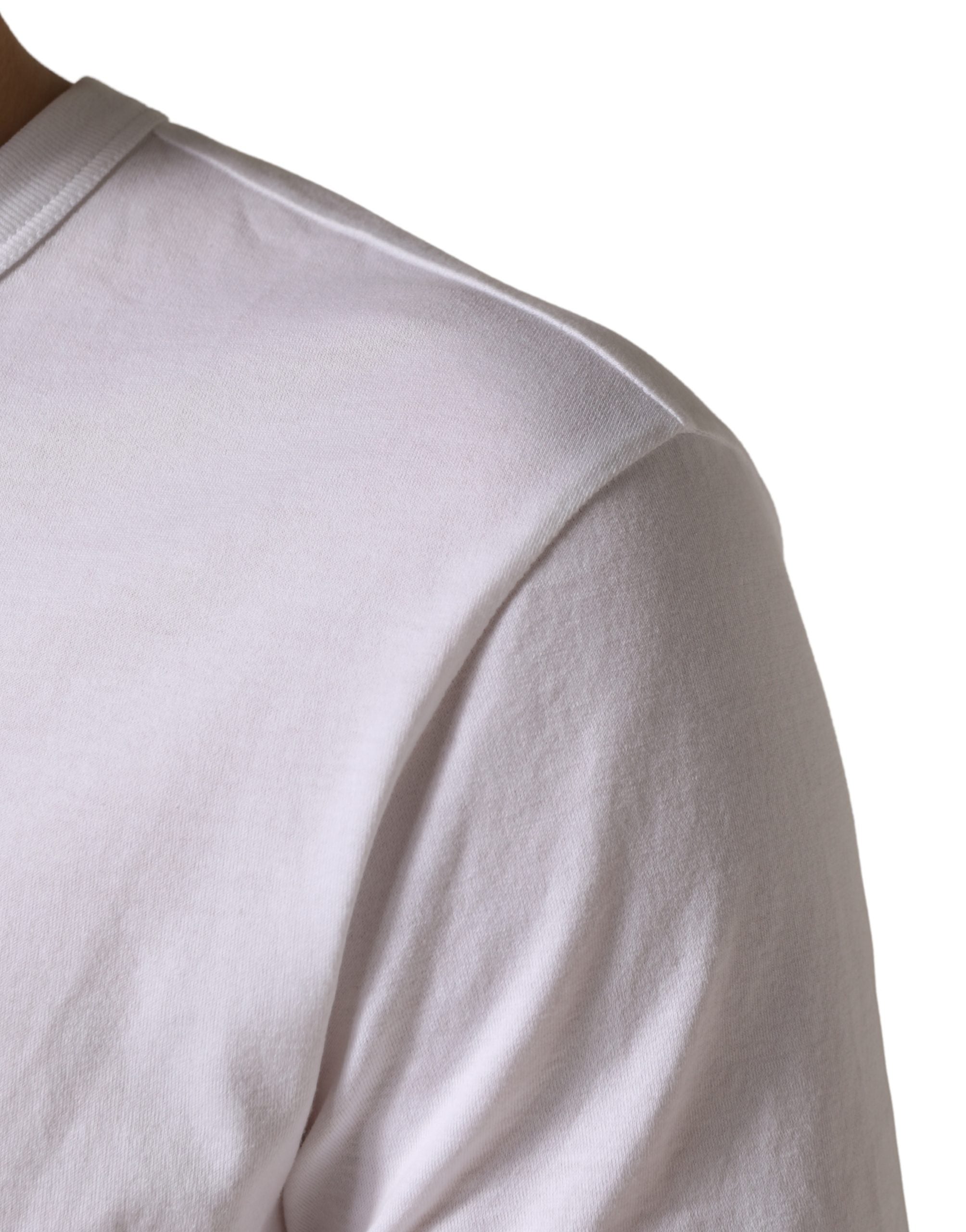 Dolce & Gabbana White DG Cherries Cotton Crew Neck Men's T-shirt