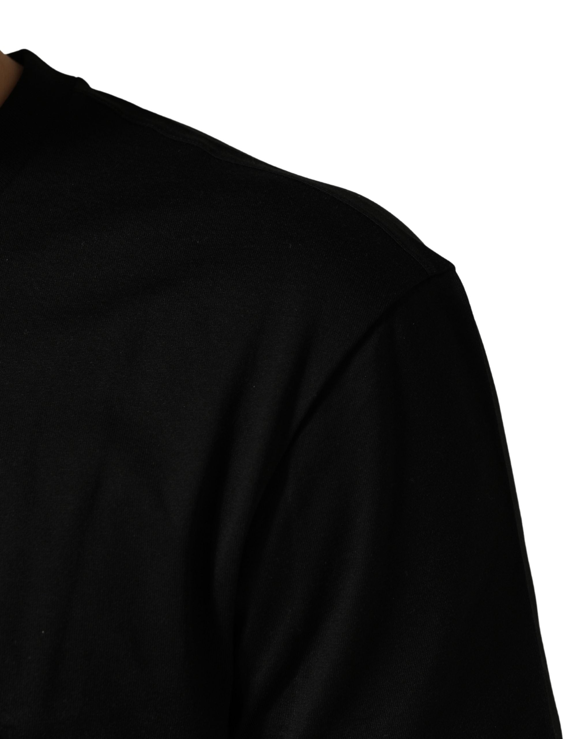 Dolce & Gabbana Black Logo DG Print Cotton Crew Neck Men's T-shirt