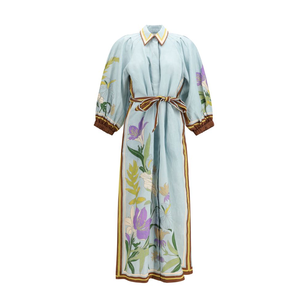Alemais Multicolor Linen Casual Women's Dress
