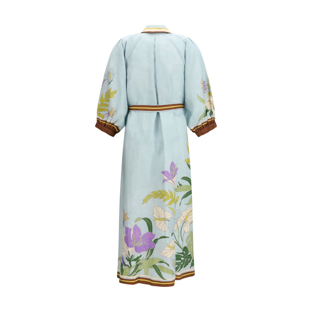 Alemais Multicolor Linen Casual Women's Dress