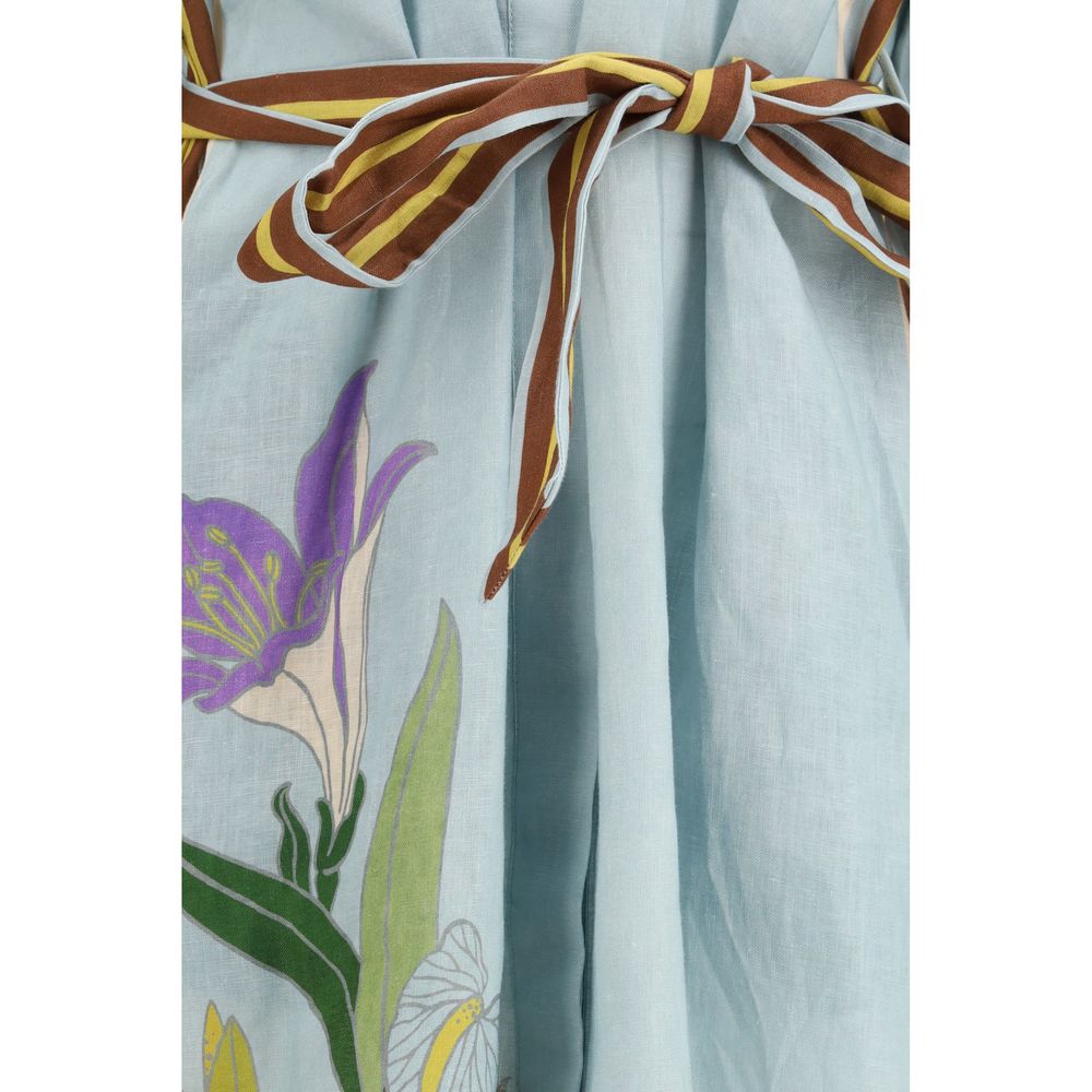 Alemais Multicolor Linen Casual Women's Dress